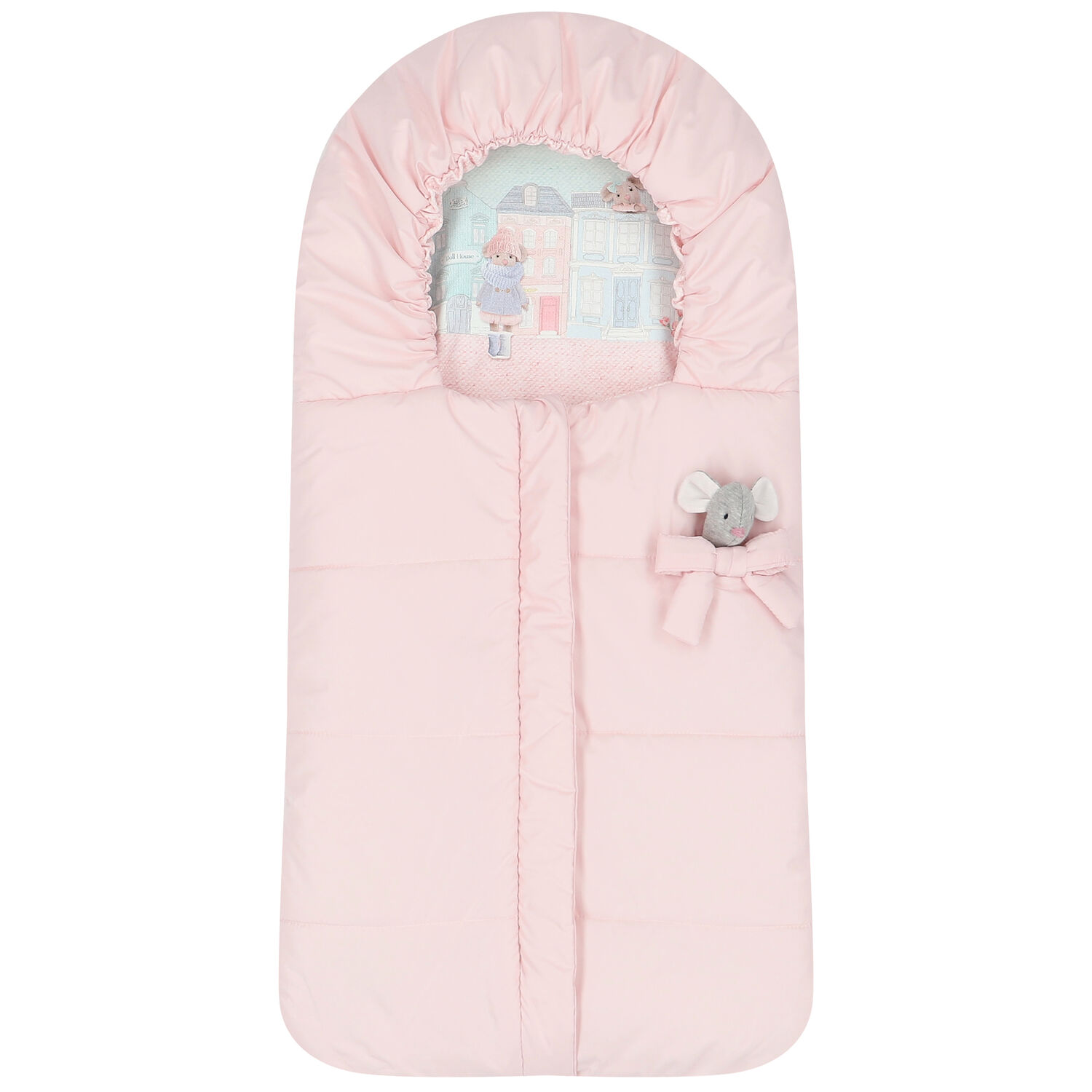 Baby Girls Pink Mouse Padded Nest, 1, hi-res